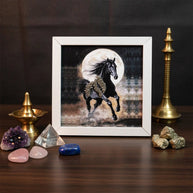 Pyrite Black Horses Frame - Aditya Kundali