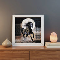 Pyrite Black Horses Frame - Aditya Kundali