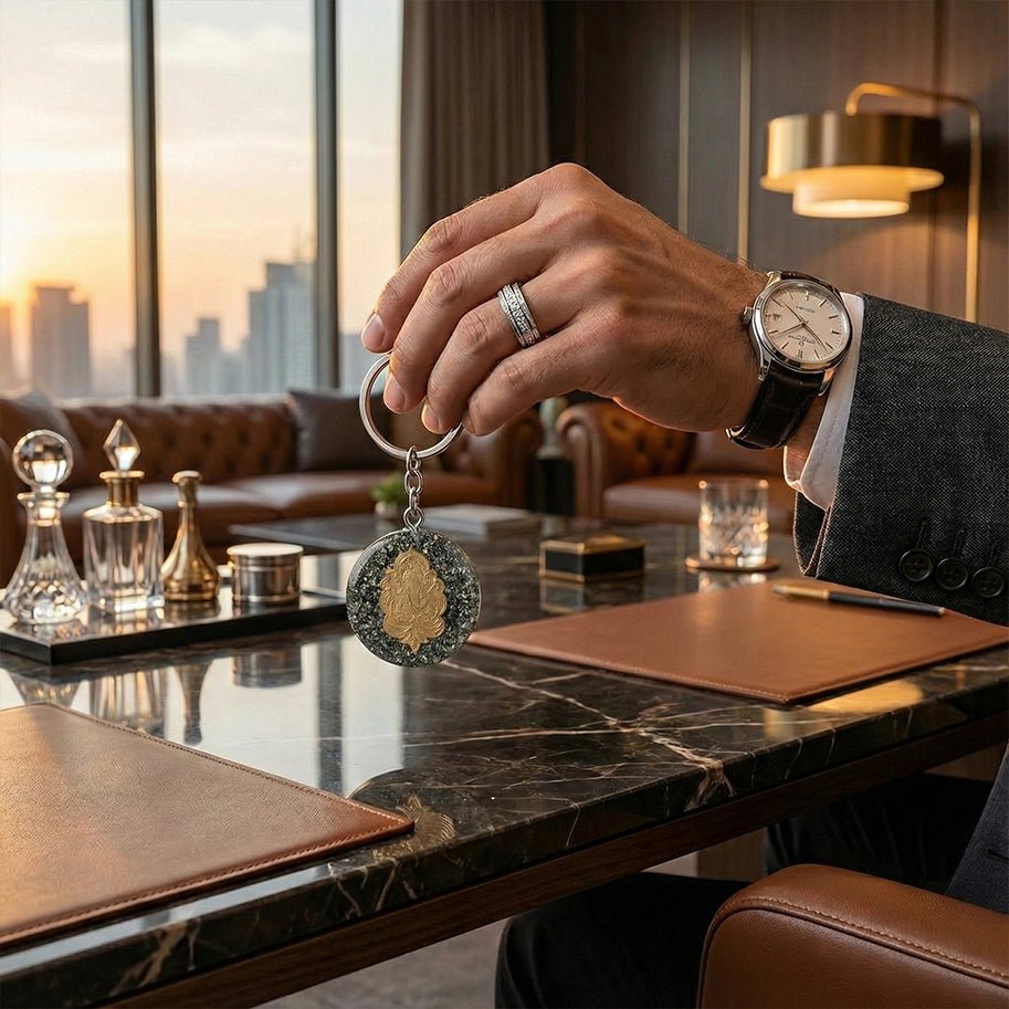 Pyrite Ganesh Keychain - Aditya Kundali