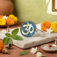 Pyrite Om Keychain - Aditya Kundali