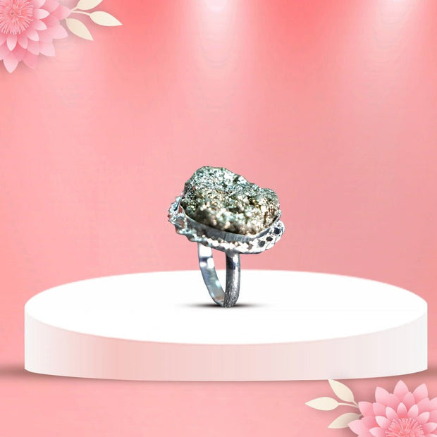 Pyrite Silver Ring - Aditya Kundali