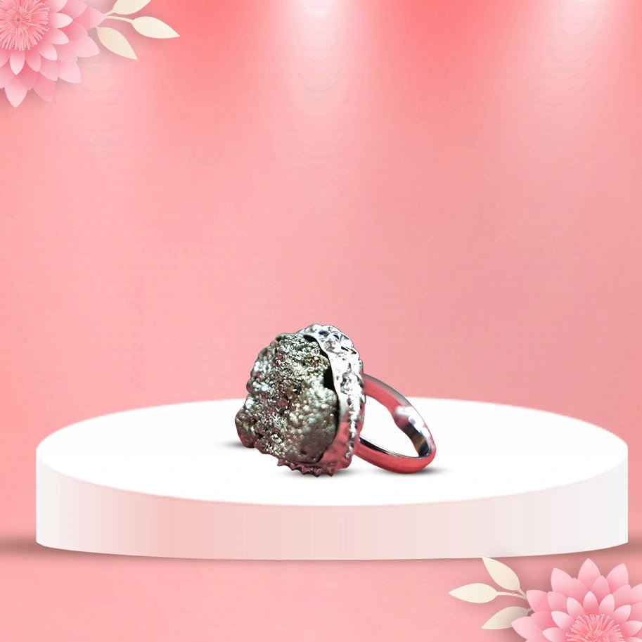Pyrite Silver Ring - Aditya Kundali