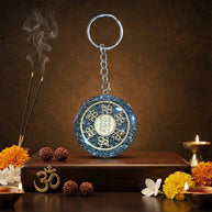 Pyrite Yantra Keychain - Aditya Kundali