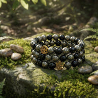Richie Rich Bracelet With Pyrite & Black Obsidian - Aditya Kundali