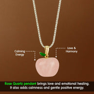 Rose Quartz Apple Pendant - Aditya Kundali