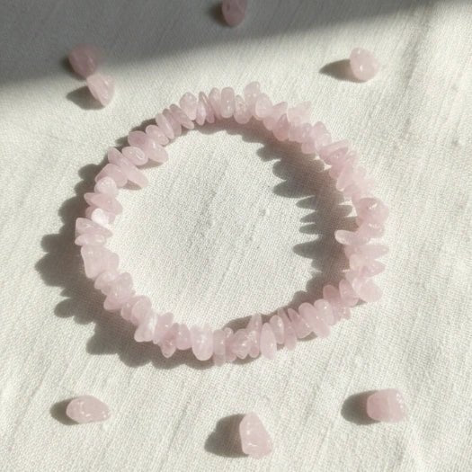 Rose Quartz Chip Bracelet - Aditya Kundali