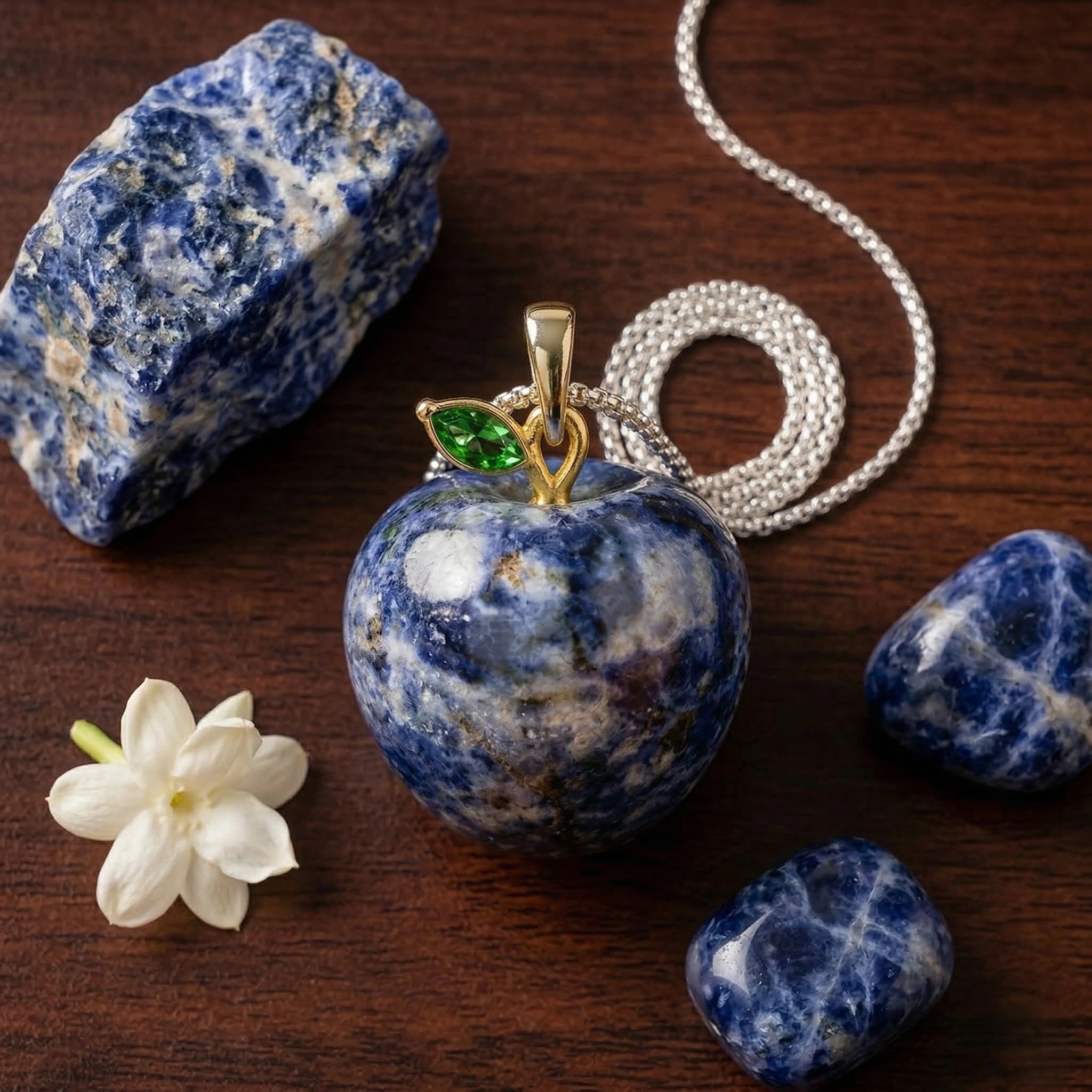 Sodalite Apple Pendant - Aditya Kundali